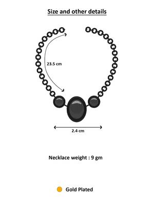 gold plated double chain kundan necklace 4