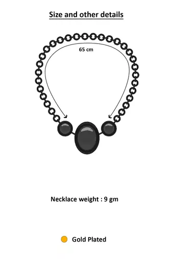 gold plated blue onyx lariat necklace