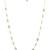 gold plated green crystal bead necklace