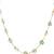 gold plated green crystal bead necklace