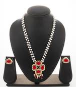 gold plated pearl necklace set