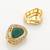 gold plated green stone pearl necklace set