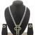gold plated green stone pearl necklace set