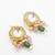 gold plated kundan hexagon necklace set