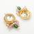 gold plated kundan hexagon necklace set