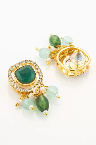 gold plated kundan long necklace set