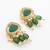 gold plated long pearl necklace set