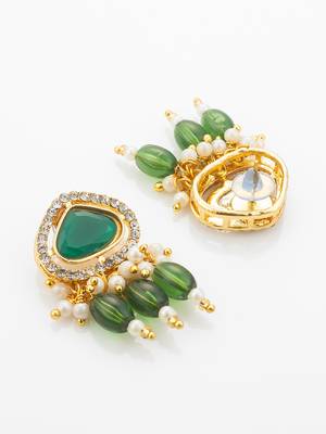 gold plated long pearl necklace set 4