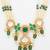gold plated long pearl necklace set