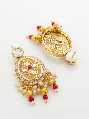 red white kundan choker set 4