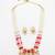 pink red long necklace set