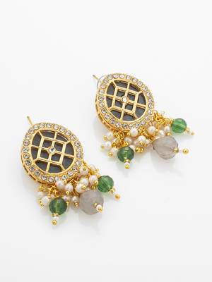 green grey pendant necklace set 3