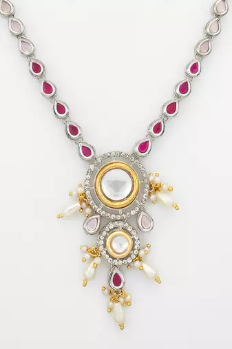 kundan long necklace set
