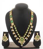 green meenakari kundan choker set