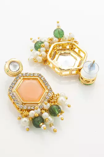 gold plated kundan choker set