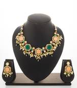 gold plated kundan choker set