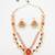 gold plated double layer kundan set