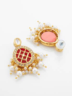 gold plated double layer kundan set 4