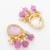 gold plated pink stone choker set