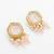 gold plated pink stone necklace set