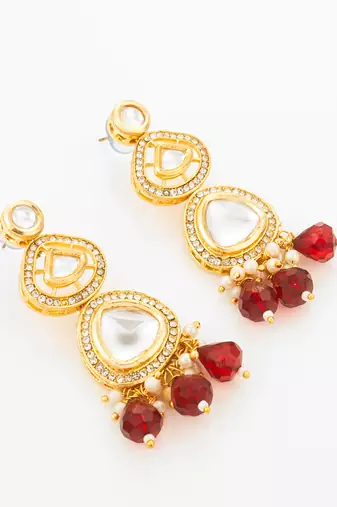 gold plated kundan choker set