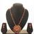 gold plated ruby pendant necklace set