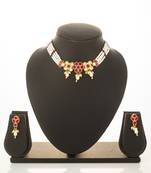 gold plated pearl necklace set