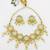 gold plated mint green choker set