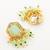 gold plated mint green choker set