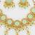 gold plated mint green choker set