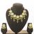 gold plated mint green choker set