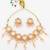 gold plated pink stone choker set