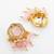 gold plated pink stone choker set