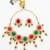 gold plated red green choker set