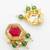 gold plated red green choker set