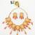 gold plated peach stone choker