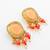 gold plated peach stone choker