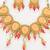 gold plated peach stone choker