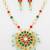 gold plated kundan stone necklace set