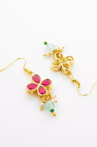 gold plated pearl chain necklace