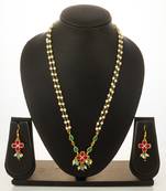 gold plated pearl chain necklace