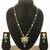 gold plated green stone necklace