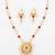 ruby pink kundan necklace set