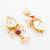 ruby pink kundan necklace set
