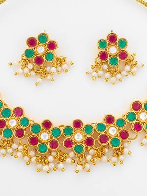 multicolor kundan choker necklace 5