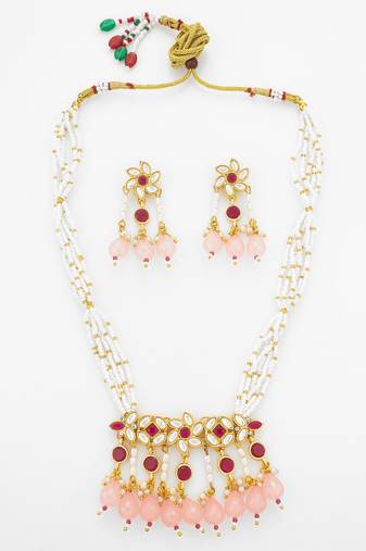 gold plated pearl pendant necklace