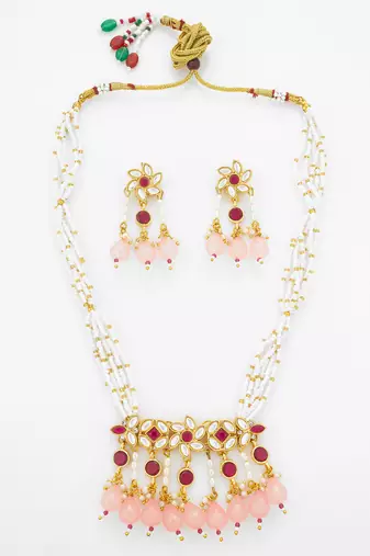 gold plated pearl pendant necklace