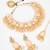 party wear peach kundan choker necklace set with pearls and maang tikka