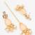 party wear peach kundan choker necklace set with pearls and maang tikka