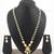 gold plated pearl kundan long set